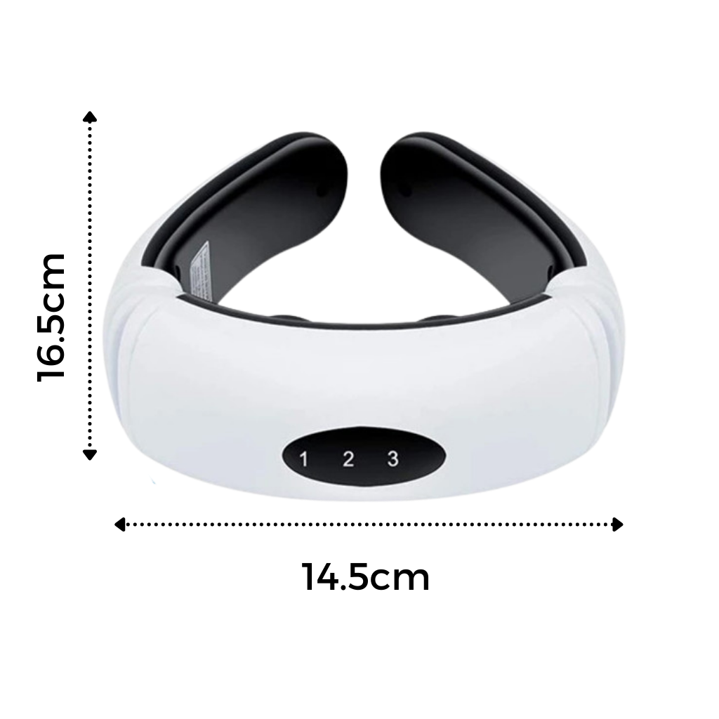 Circular traction neck massager with infrared heating