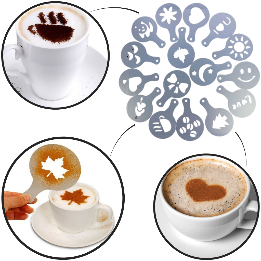 Coffee Stencils (16 Pcs) - Ozayti