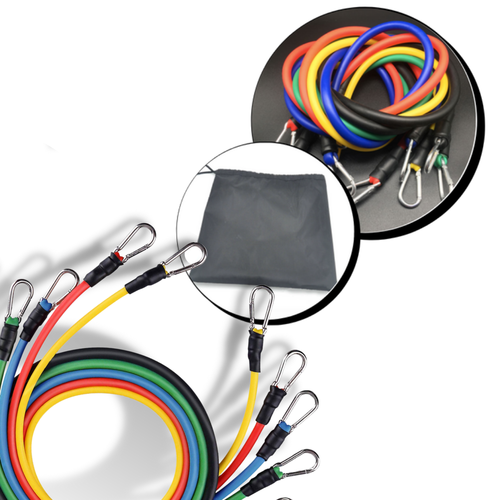 Complete Exercise Resistance Bands Set (11 Pcs)
