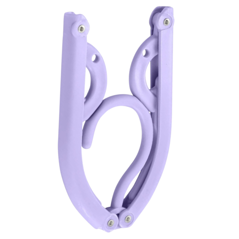 Dual-Size Foldable Clothes Hangers -Purple - Ozerty