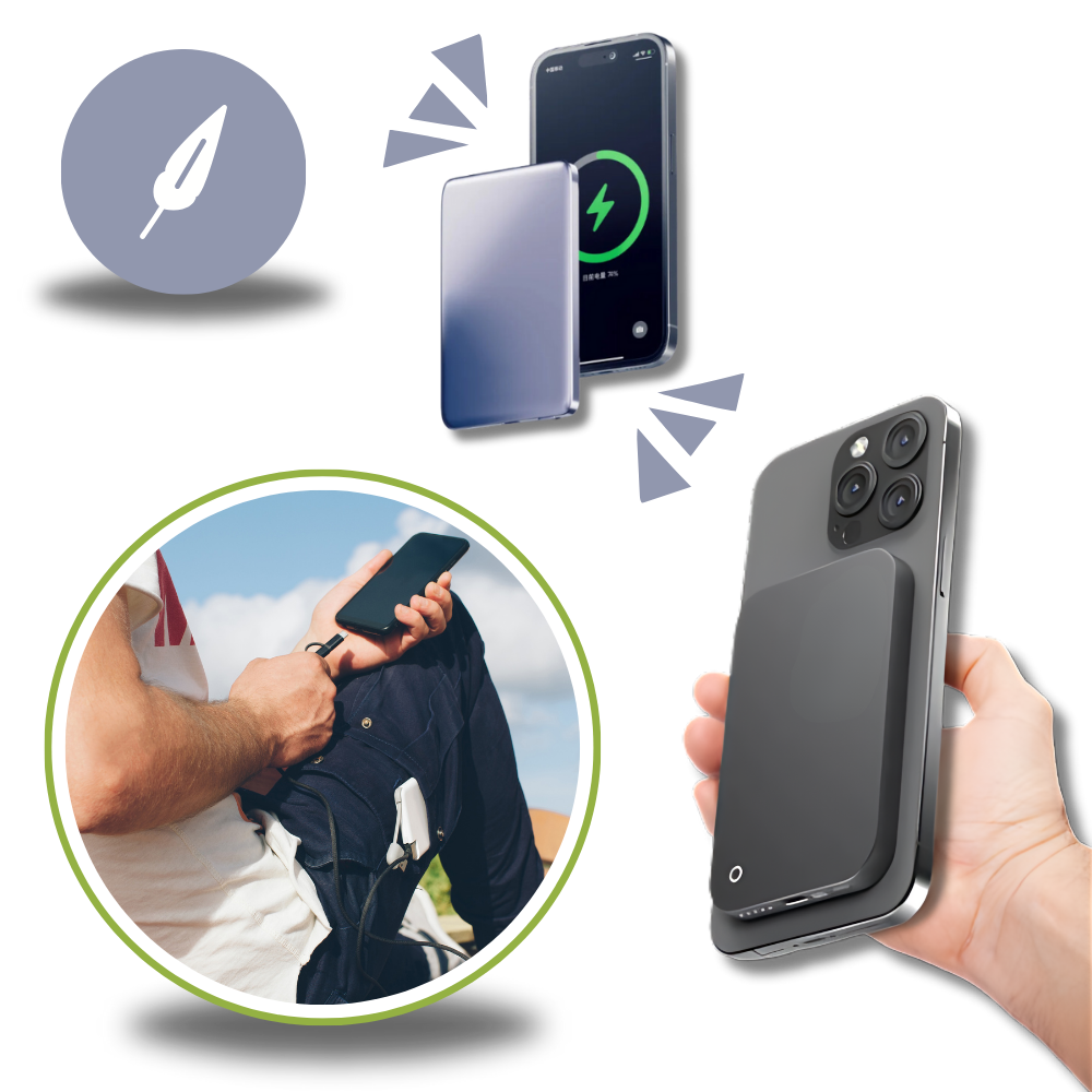 Fast Charging Magnetic Wireless Power Bank - Ozerty