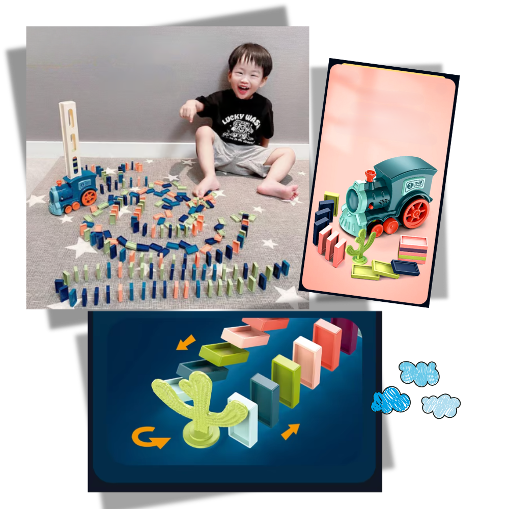 Interactive Automatic Domino Train - Ozerty