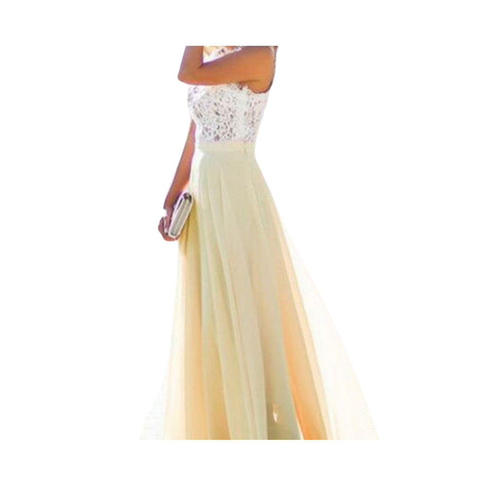 Prairie Chic Lace Chiffon Dress