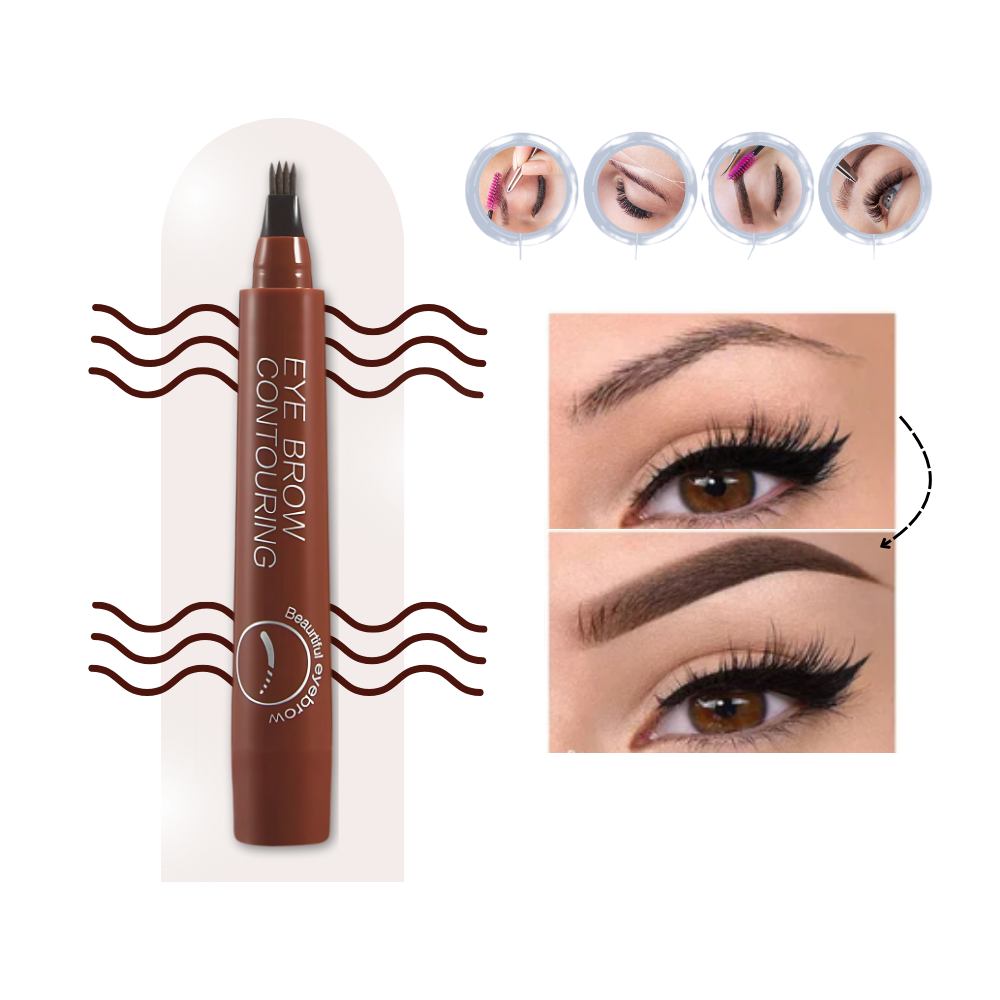 Waterproof Liquid Formula Eyebrow Pen - Ozerty