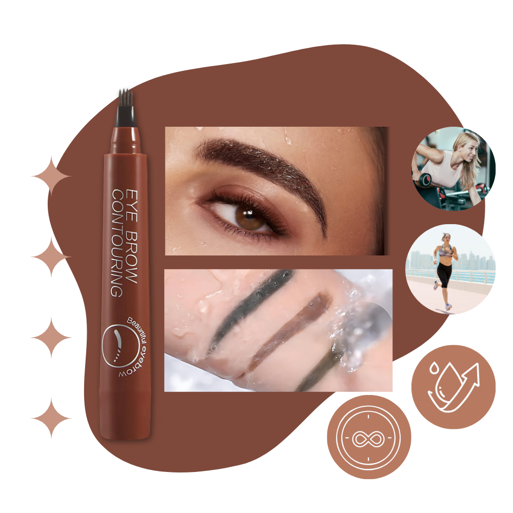 Waterproof Liquid Formula Eyebrow Pen - Ozerty