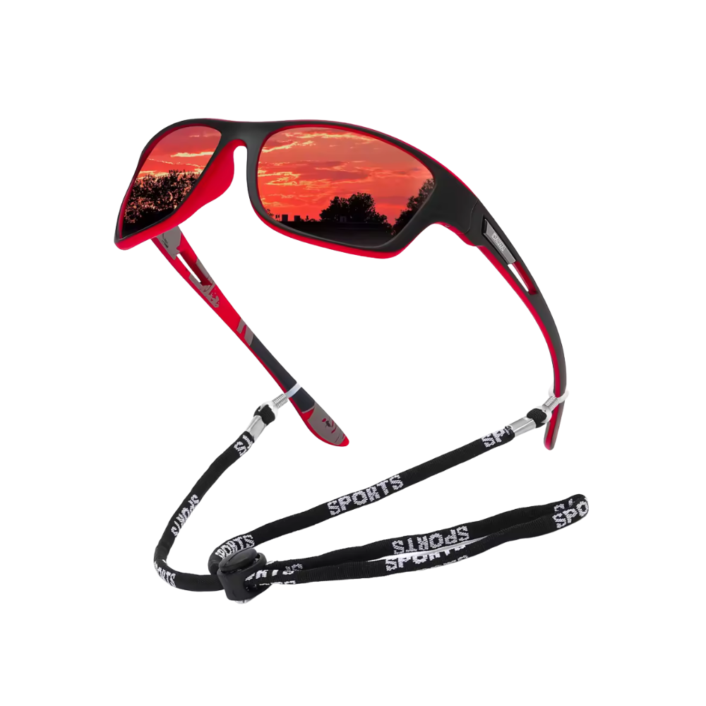 Glare Guard Pro Sunglasses  -Black & Red - Ozerty