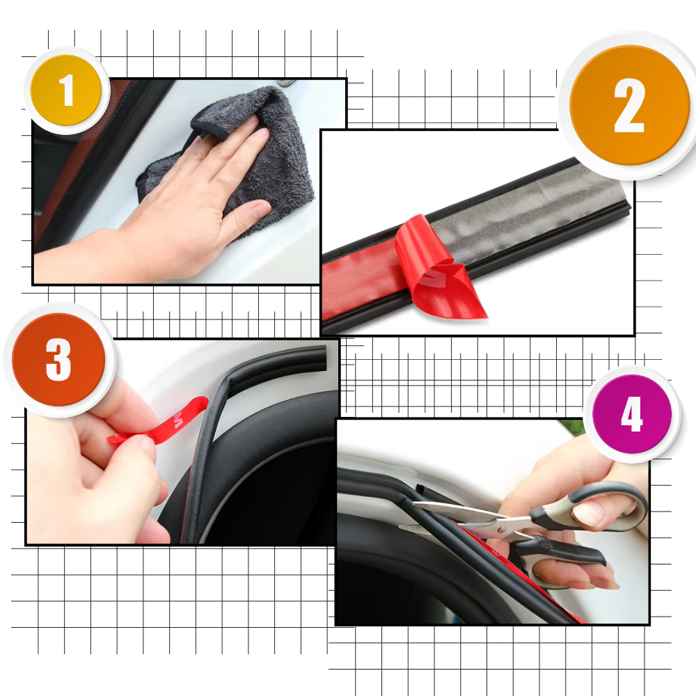 lPerfect Seal Car Soundproof Weather Strip - Ozerty