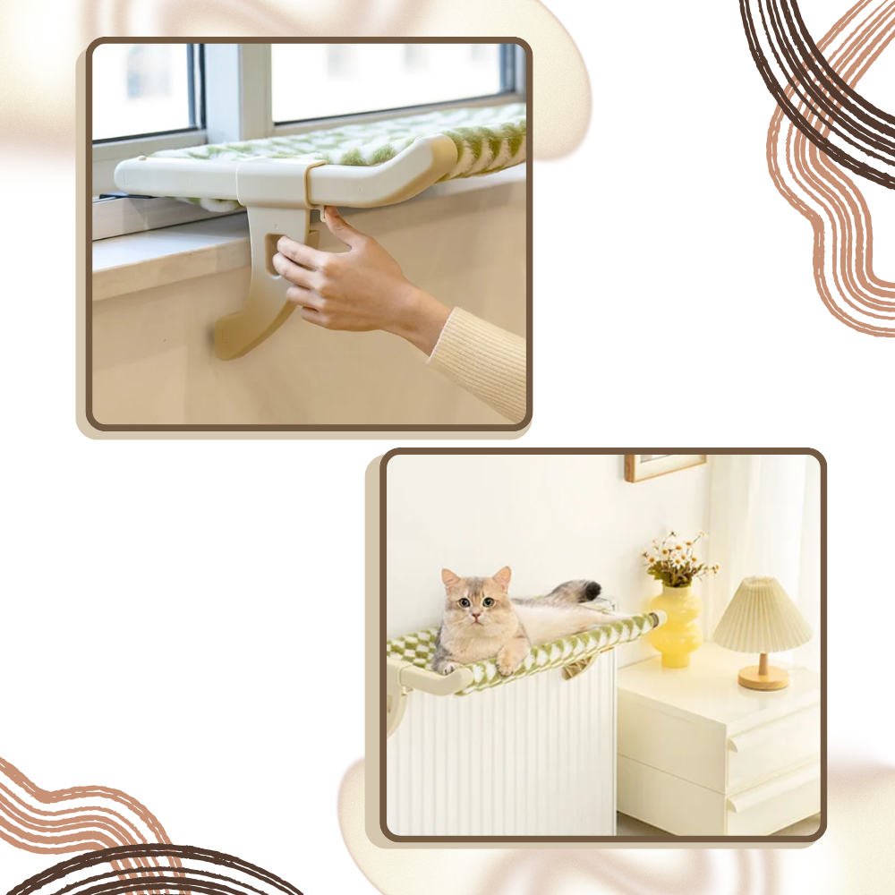 Tool-Free Cat Bed & Window Perch - Ozerty