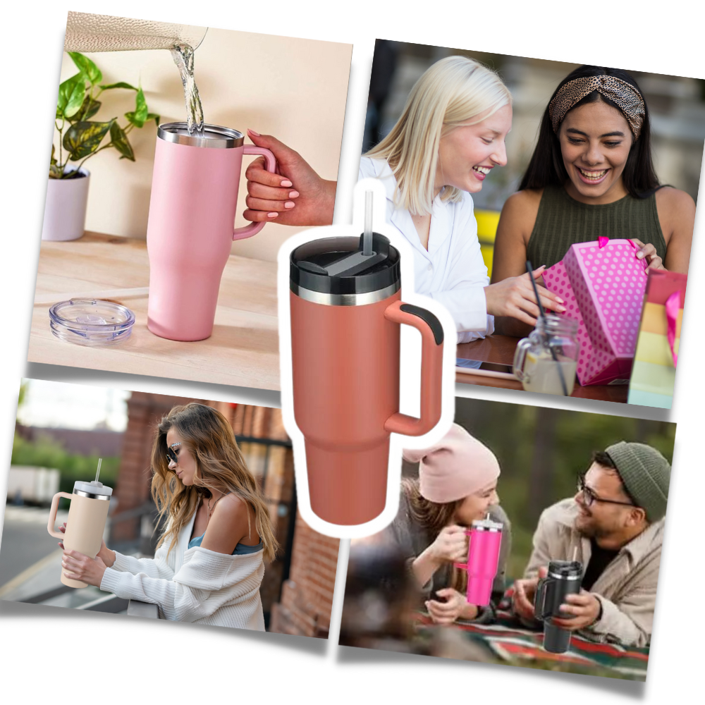 Tumbler Cup Car Large Capacity With Handle - Ozerty